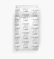 "I Do What I Want" Cat Duvet Cover