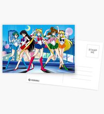 Sailor moon and sailor scouts Postcards