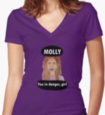 Molly, du bist in Gefahr, Mädchen Shirt mit V-Ausschnitt