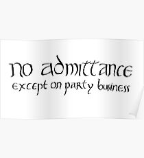 No admittance except on party business Poster