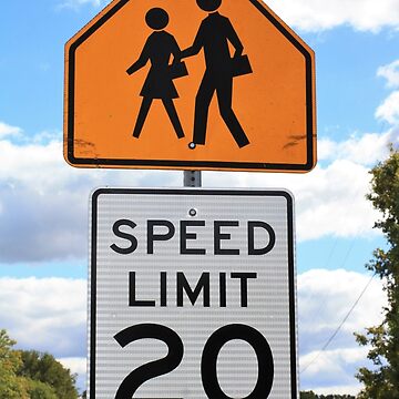 Bicycle & Pedestrian Crossing Ahead Road Signs Poster for Sale by  WHBPhotoArt