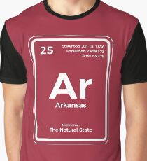 Arkansas Periodic Table of the Elements Design Graphic T-Shirt