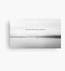 Holocene - Bon Iver Lyrics Canvas Print