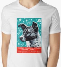1957 Laika the Space Dog Men's V-Neck T-Shirt
