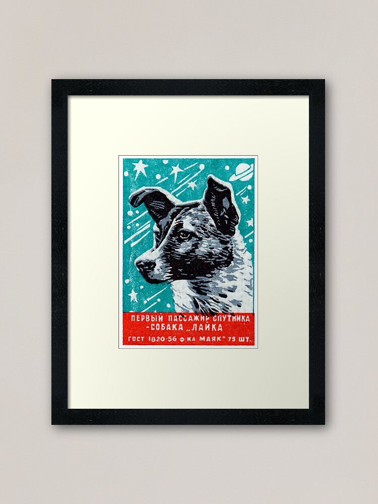 Alternate view of 1957 Laika the Space Dog Framed Art Print