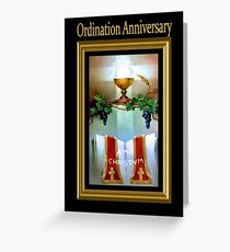 Anniversary of priest celebrating Ordination Day Greeting Card