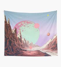 Green Moon Wall Tapestry