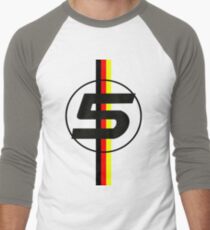 Sebastian Vettel #5 German Stripes Men's Baseball ¾ T-Shirt