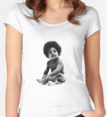 Ready to Die Notorious BIG replica baby print Women's Fitted Scoop T-Shirt