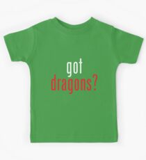 got dragons? - white and red Kids Tee