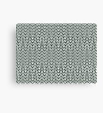 Green Japanese Seigaiha | Pattern Canvas Print