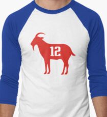Goat Tom Brady Men's Baseball ¾ T-Shirt