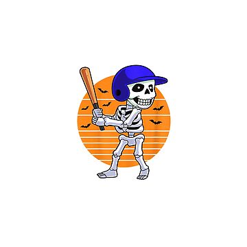 Baseball Skeleton Halloween Men Boys Baseball, Halloween Skeleton Baseball  Halloween Player Catcher Pitcher | Kids T-Shirt