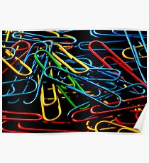Coloured clips Poster