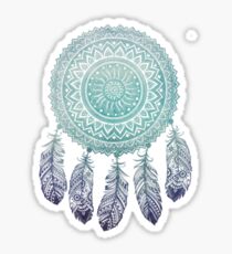Aqua Ombre Dream Catcher Sticker
