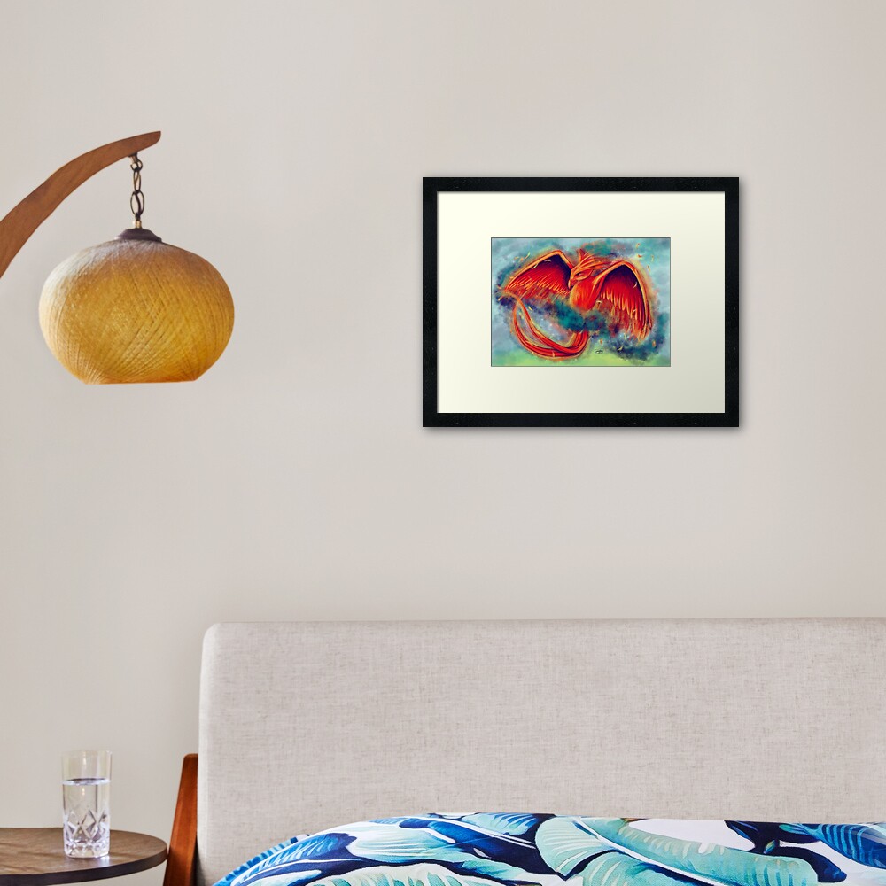 Phoenix in Flight Framed Art Print