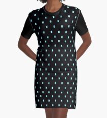 BTS+Army - Blue/Black Graphic T-Shirt Dress