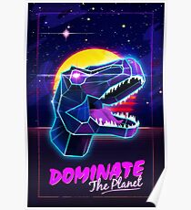 Electric Jurassic Rex - Dominate the Planet Poster