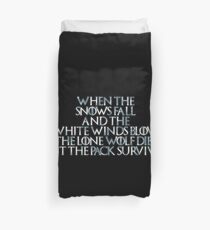 Game of Thrones Einsamer Wolf stirbt Gedicht Bettbezug