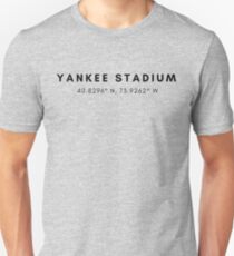 Camiseta unisex Yankee Stadium Lat / Long