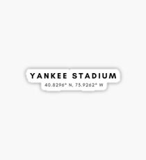 Yankee Stadium Lat/Long Sticker