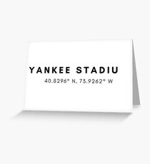 Yankee Stadium Lat/Long Greeting Card