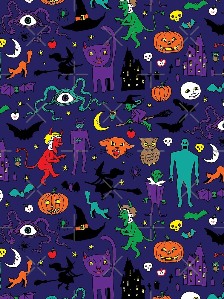Retro Halloween - original - Halloween pattern by Cecca Designs by Cecca-Designs