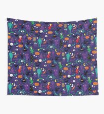 Retro Halloween - original - Halloween pattern by Cecca Designs Wall Tapestry
