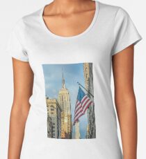 Empire State, Stars and Stripes Women's Premium T-Shirt