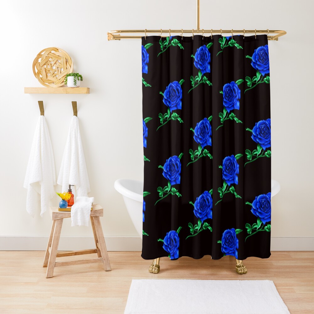 Blue Rose Shower Curtain