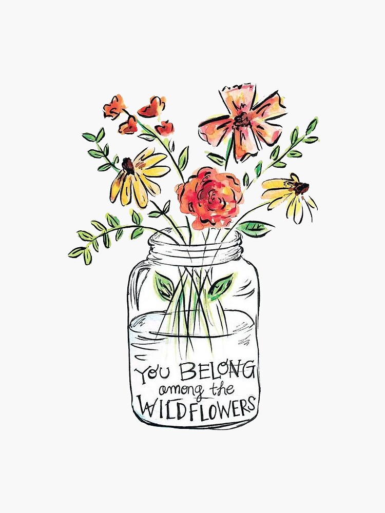 "Flower Quote" Sticker by CollectionsbyH | Redbubble