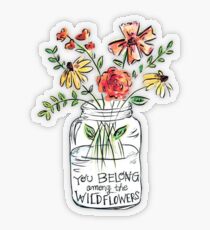 Blumen-Zitat Transparenter Sticker