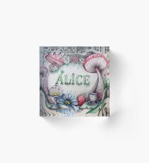 alice in the woods name sketch Acrylic Block