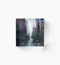 New York City Straße Skyscapers # Tapestry Acrylblock