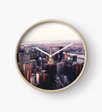 New York City Cityscape Skyscape #trending #tapestry Clock