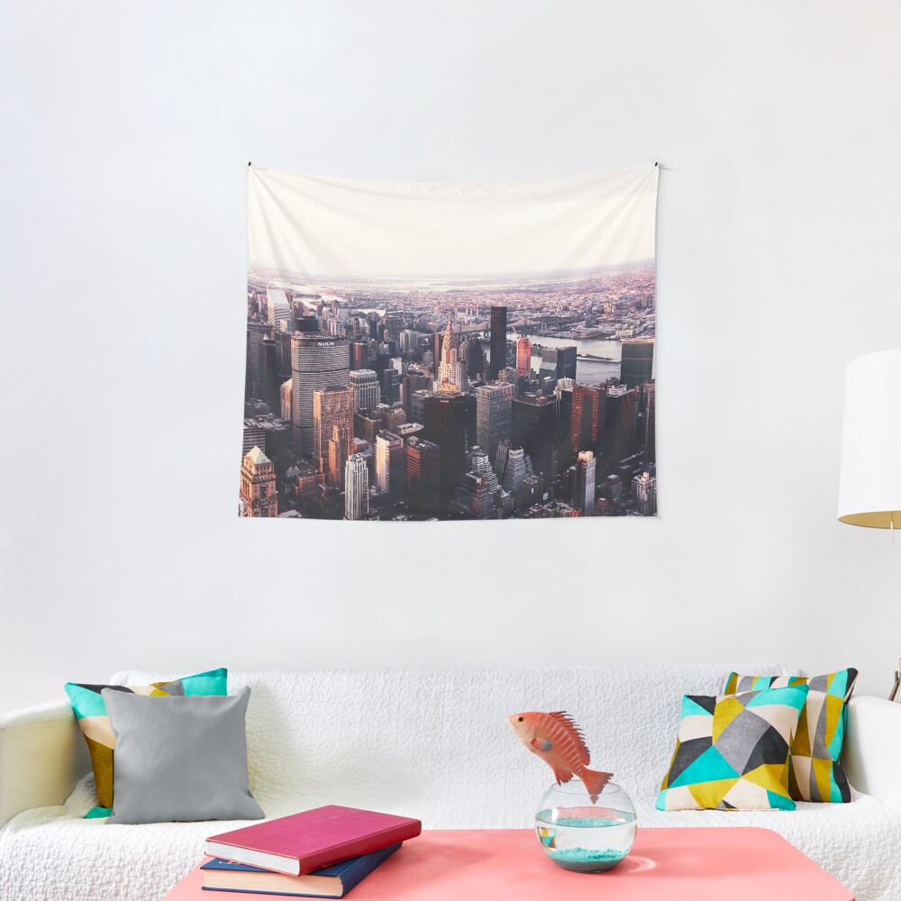 New York City Cityscape Skyscape #trending #tapestry Tapestry