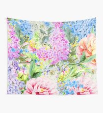 Brazen Virtue / Watercolor Floral Wall Tapestry
