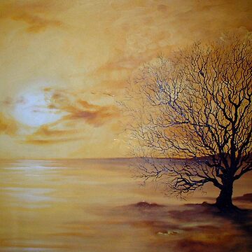 Artwork thumbnail, Yellow Skies, Lonely Tree by cheriedirksen