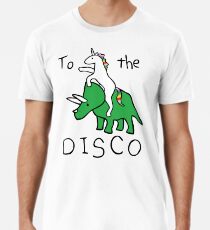 Zur Disco (Unicorn Riding Triceratops) Premium T-Shirt