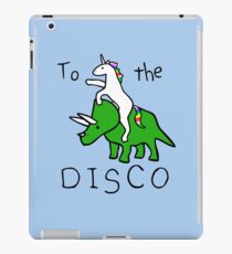 To The Disco (Unicorn Riding Triceratops) iPad Case/Skin