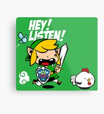 Hey Listen Metal Print