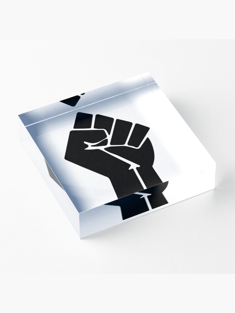 Alternate view of Raised Fist / Black Power Symbol Acrylic Block