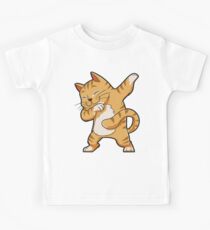 Abtupfendes Katzen-Hemd-lustige Katzen meme Kitty-Kätzchen-Tupfen-Katzen-Liebhaber-Geschenk-T-Shirt Kinder T-Shirt