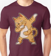 Abtupfendes Katzen-Hemd-lustige Katzen meme Kitty-Kätzchen-Tupfen-Katzen-Liebhaber-Geschenk-T-Shirt Slim Fit T-Shirt