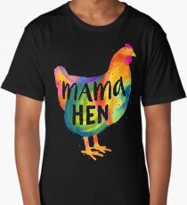 Chicken Love / Colorful Farm Chicken / Mama Hen (Mother, Mom, Mum, Mother's Day) Long T-Shirt