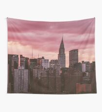 Tela decorativa Paisaje urbano al atardecer de la ciudad de Nueva York