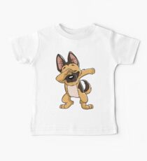 German Shepherd Dabbing Puppy T Shirt Funny Dab Dance Gift Baby Tee