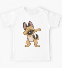 Schäferhund, der Welpen-T-Shirt lustiges Tupfen-Tanz-Geschenk abtupft Kinder T-Shirt