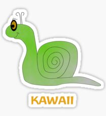 Cute Green Snail Sticker