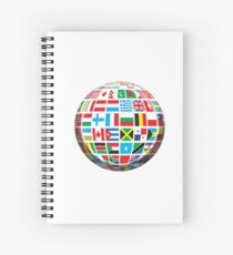 World, Flags of the Globe, Flags, Globe, Peace, Global Spiral Notebook